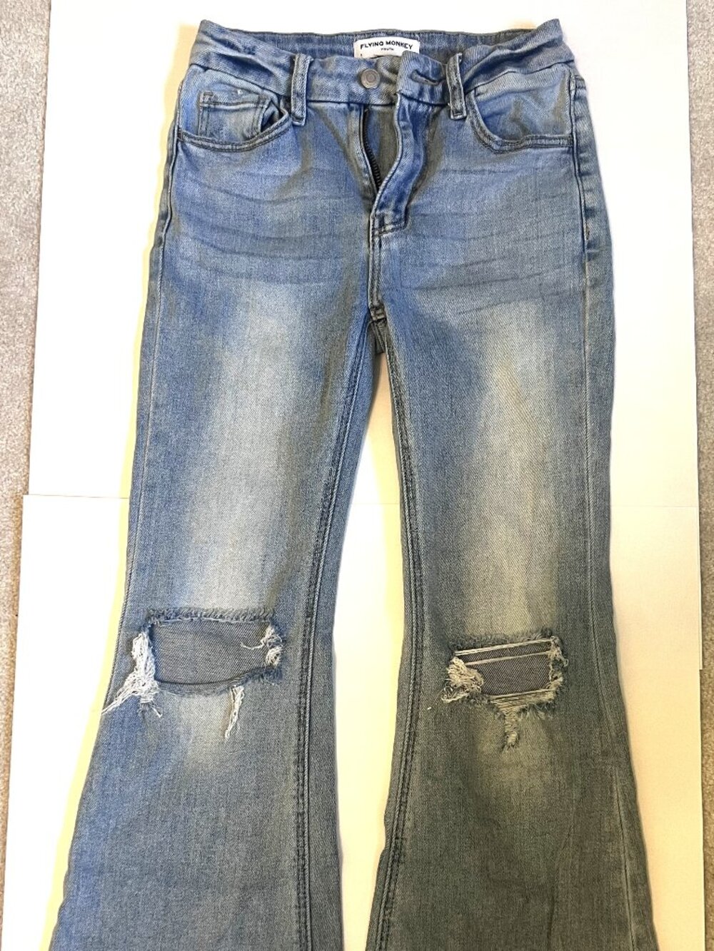 Flying Monkey High Rise Flare Jeans Size Youth 14